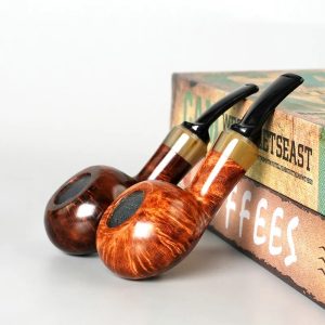 Handcrafted Phoebe Wood Pipe with Carved Finish & 9mm Filter